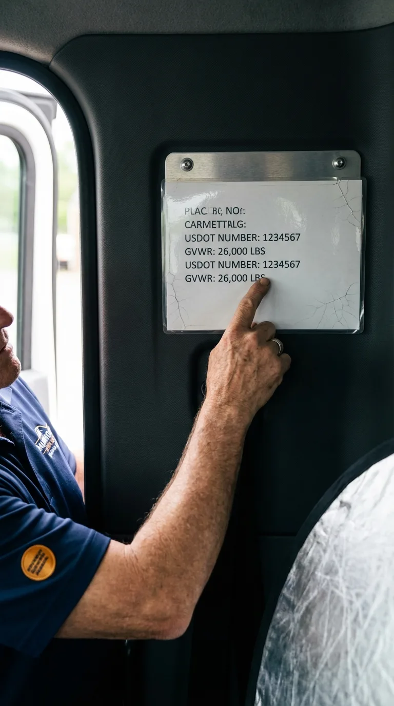 USDOT licensing placard verification in Lake Geneva